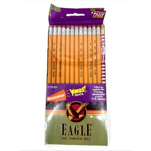 NEW OLD STOCK Vintage 1997 Berol EAGLE No. 2 HB 12‎ Pencils + BONUS Yikes Pencil
